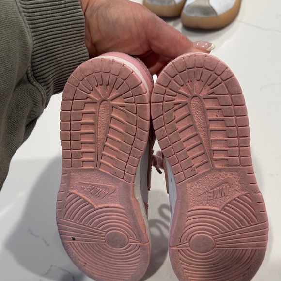 Nike Kids Pink and White Sneakers - Picture 3 of 5